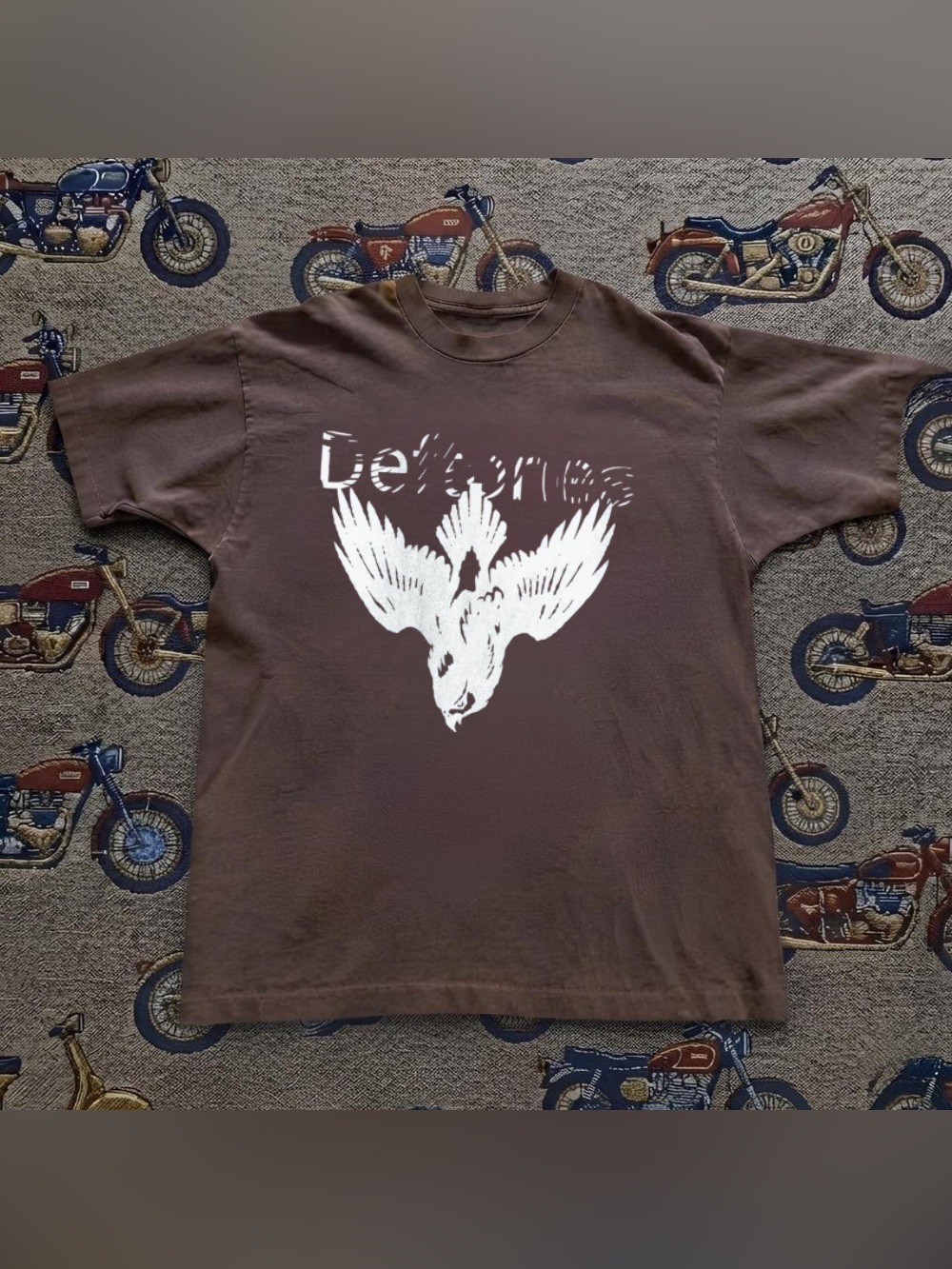 Deftones Band White Bird Flying Vintage Brown T-Shirt